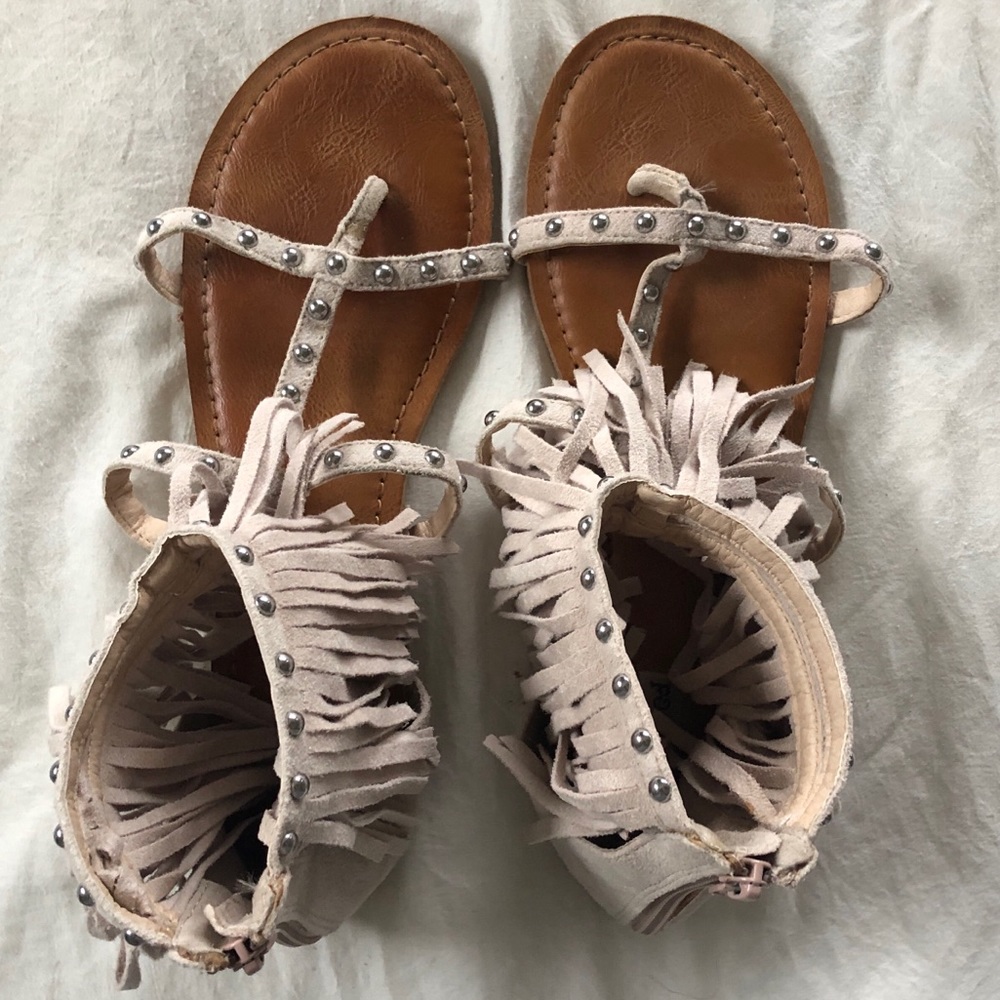 Not Rated fringe sandals